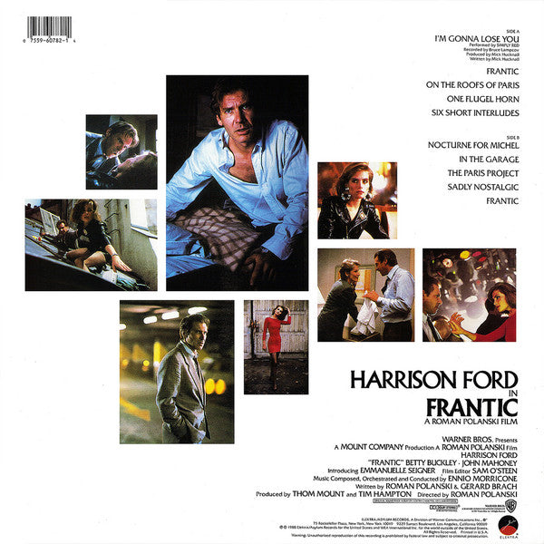 Ennio Morricone : Frantic (Original Motion Picture Soundtrack) (LP, Album)