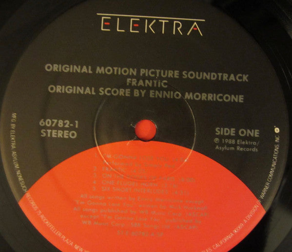 Ennio Morricone : Frantic (Original Motion Picture Soundtrack) (LP, Album)