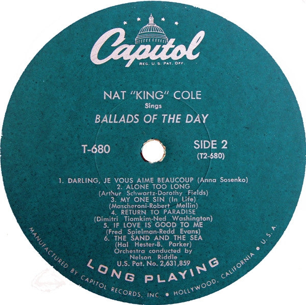 Nat King Cole : Ballads Of The Day (LP, Album)