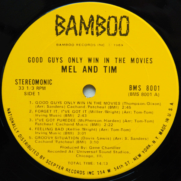 Mel & Tim : Good Guys Only Win In The Movies (LP, Album, Ter)