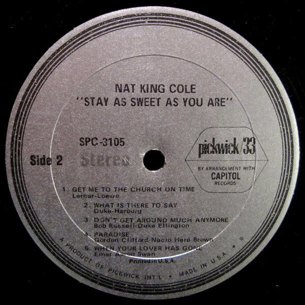 Nat King Cole : Stay As Sweet As You Are (LP, Album, Comp, RE)