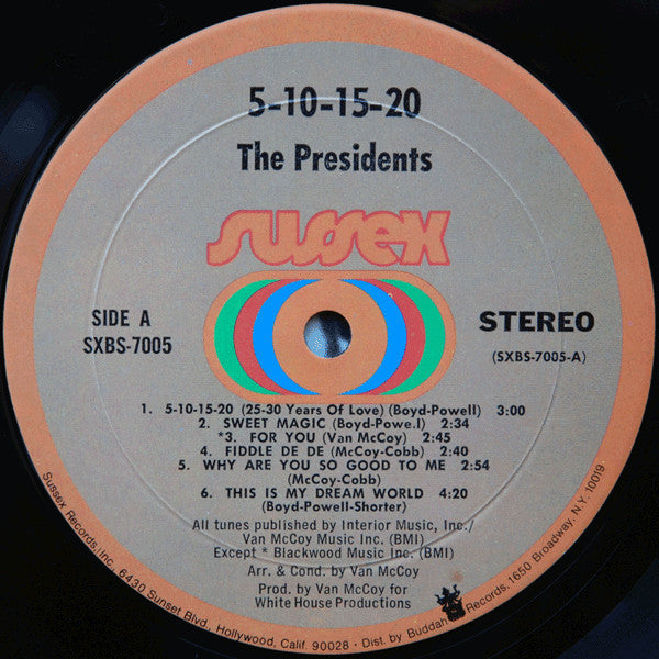 Presidents : 5-10-15-20-25-30 Years Of Love (LP, Album, Mon)