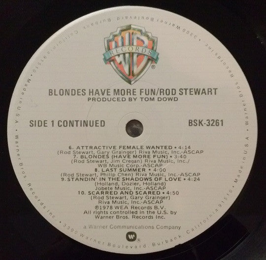 Rod Stewart : Blondes Have More Fun (LP, Album, L.A)