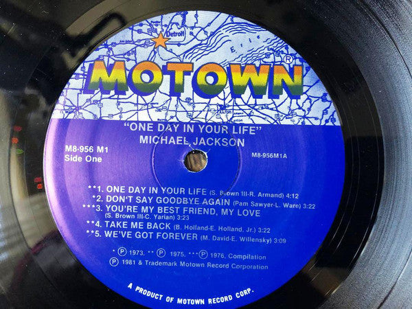 Michael Jackson : One Day In Your Life (LP, Comp)