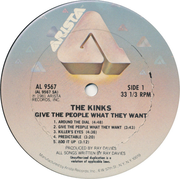 The Kinks : Give The People What They Want (LP, Album, Col)