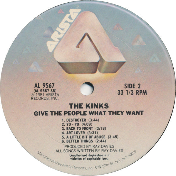 The Kinks : Give The People What They Want (LP, Album, Col)