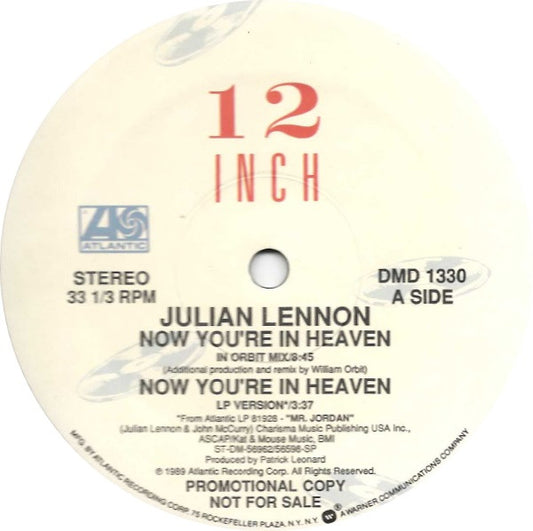 Julian Lennon : Now You're In Heaven (12", Single, Promo)