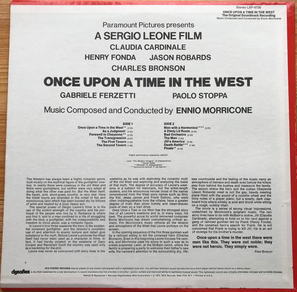 Ennio Morricone : Once Upon A Time In The West - The Original Soundtrack Recording (LP, Album, RP)