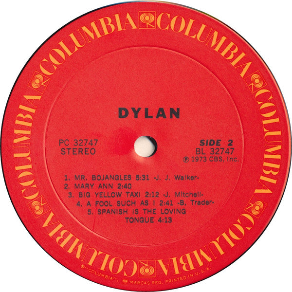 Bob Dylan : Dylan (LP, Album, Ter)