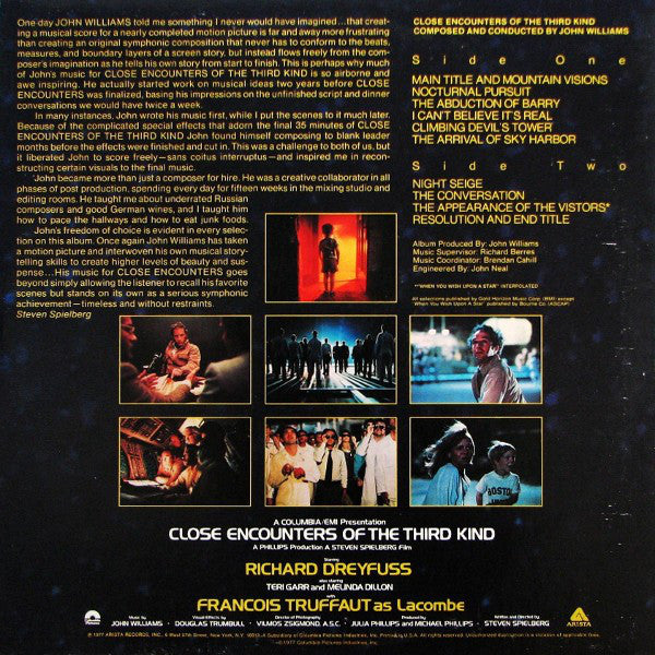 John Williams (4) : Close Encounters Of The Third Kind (Original Motion Picture Soundtrack) (LP, Album, Gat)