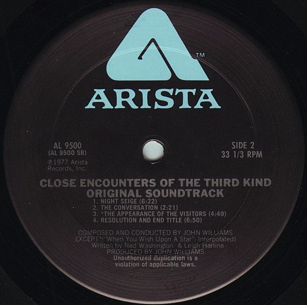 John Williams (4) : Close Encounters Of The Third Kind (Original Motion Picture Soundtrack) (LP, Album, Gat)