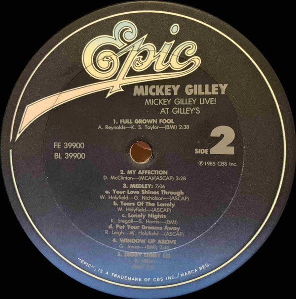 Mickey Gilley : Mickey Gilley Live! At Gilley's (LP, Album)