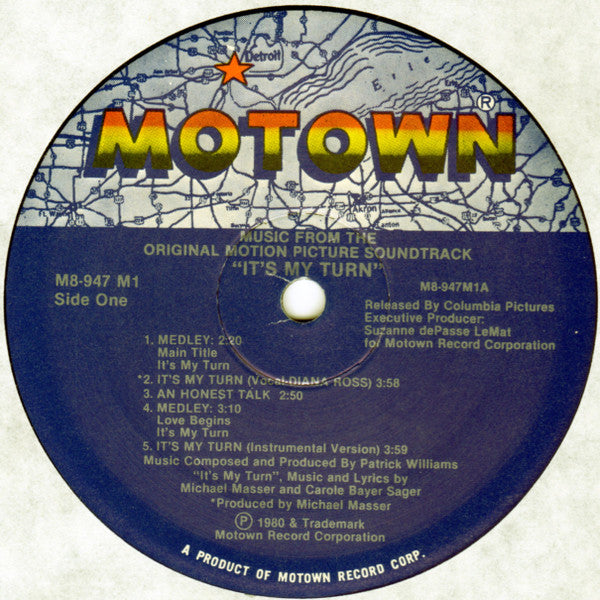 Various : Music From The Original Motion Picture Soundtrack "It's My Turn" (LP, Album)