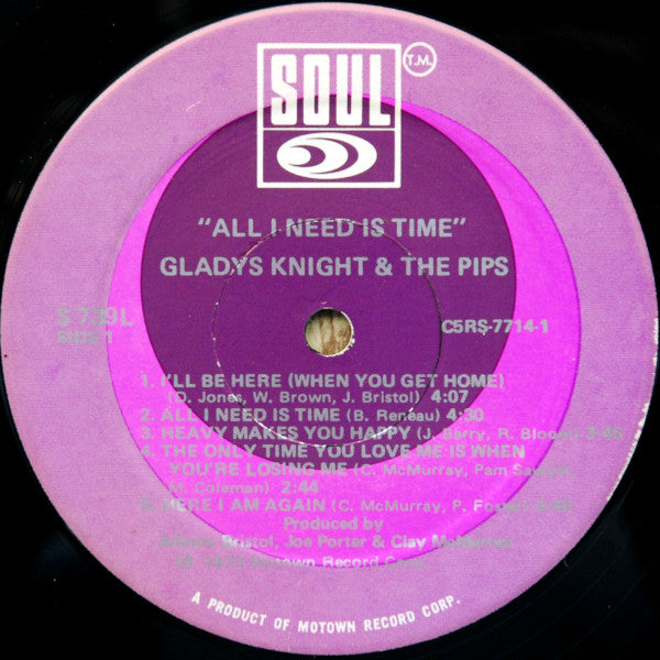 Gladys Knight And The Pips : All I Need Is Time (LP, Album)