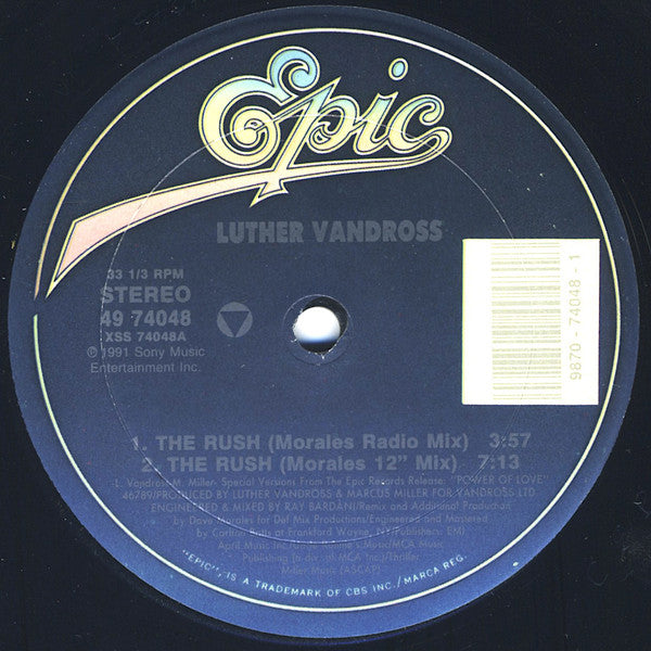 Luther Vandross : The Rush (Special 12" Mixes) (12")