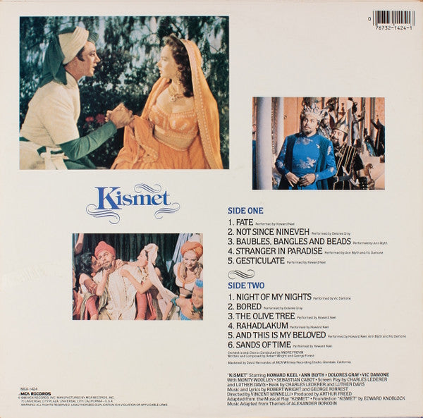 Various : Kismet (Music From The Original Soundtrack) (LP, Comp, RE)