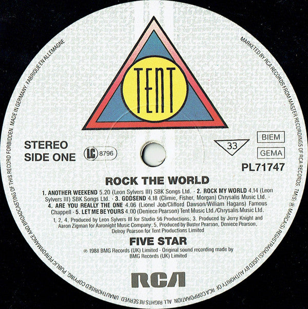 Five Star : Rock The World (LP, Album)