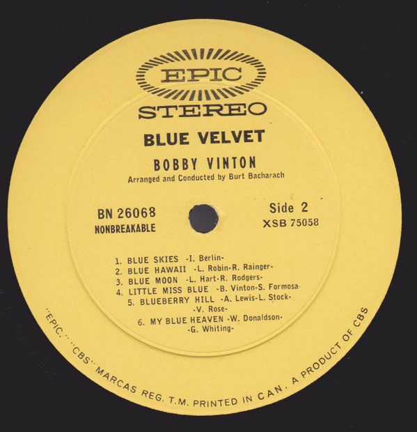 Bobby Vinton : Blue Velvet (LP, Album)