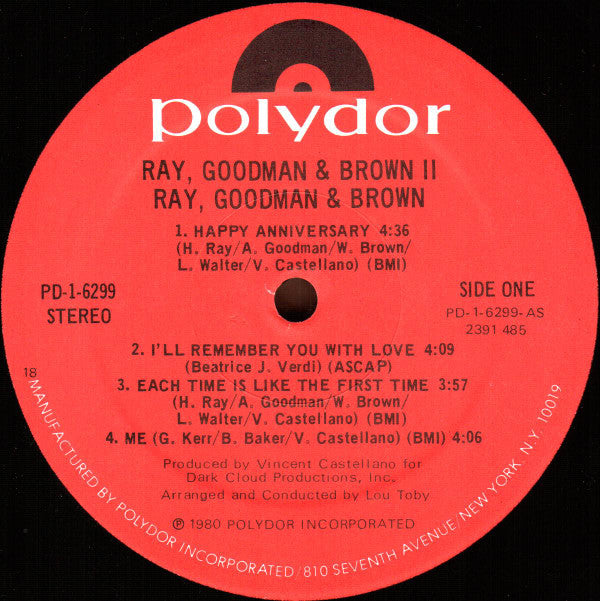 Ray, Goodman & Brown : Ray, Goodman & Brown II (LP, Album)