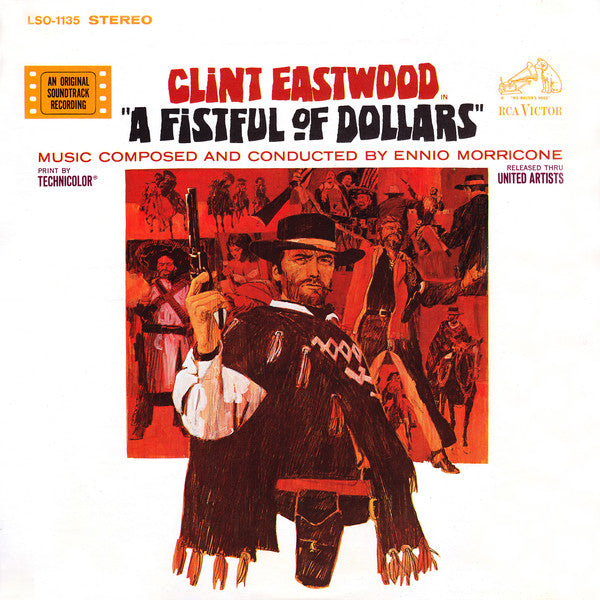 Ennio Morricone : A Fistful Of Dollars (An Original Soundtrack Recording) (LP, Album, Ind)