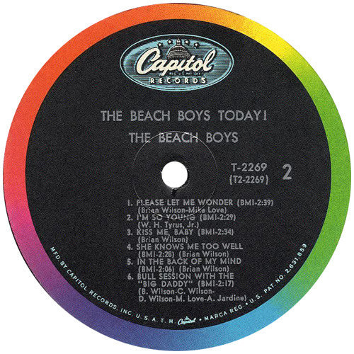 The Beach Boys : The Beach Boys Today! (LP, Album, Mono, Pin)