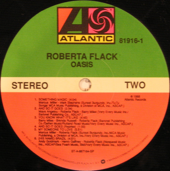 Roberta Flack : Oasis (LP, Album, SP )