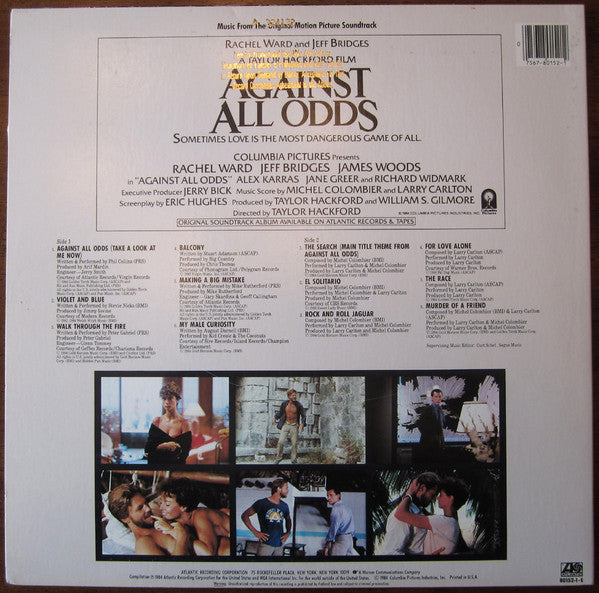 Various : Against All Odds (Music From The Original Motion Picture Soundtrack) (LP, Album)