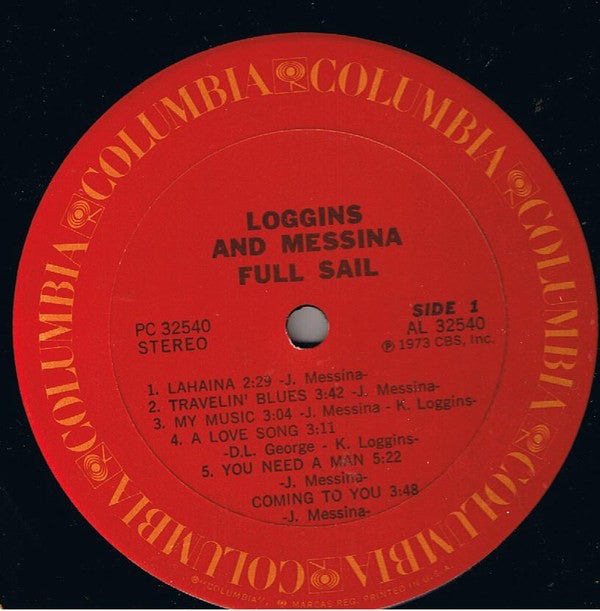 Loggins And Messina : Full Sail (LP, Album, RE, Ter)