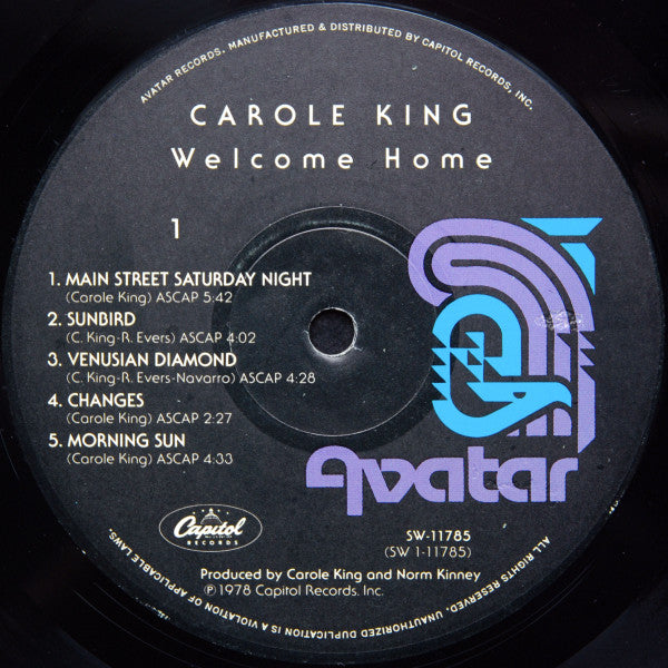 Carole King : Welcome Home (LP, Album, Los)