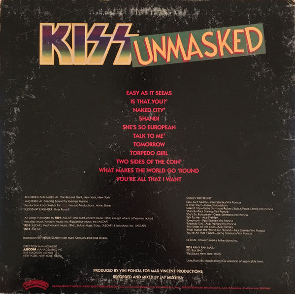 Kiss : Unmasked (LP, Album, 56)