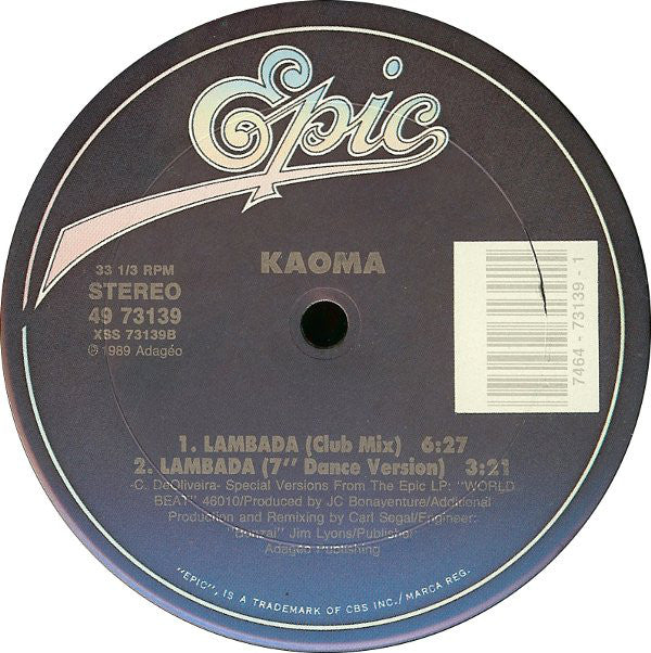 Kaoma : Lambada (12")