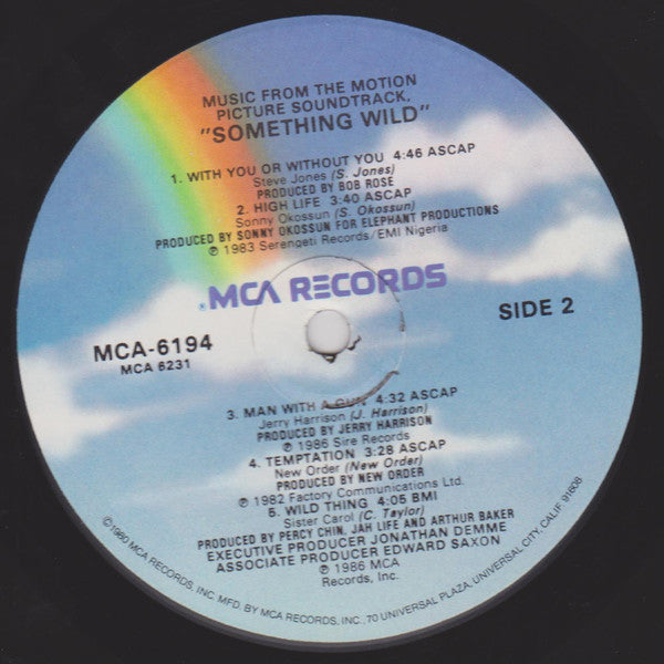 Various : Something Wild - Music From The Motion Picture Soundtrack (LP, Comp, Glo)