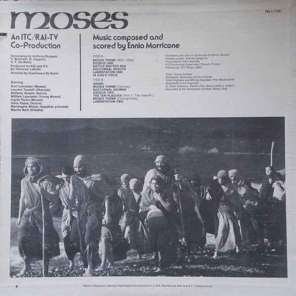 Ennio Morricone : Moses The Lawgiver (Original Soundtrack) (LP)