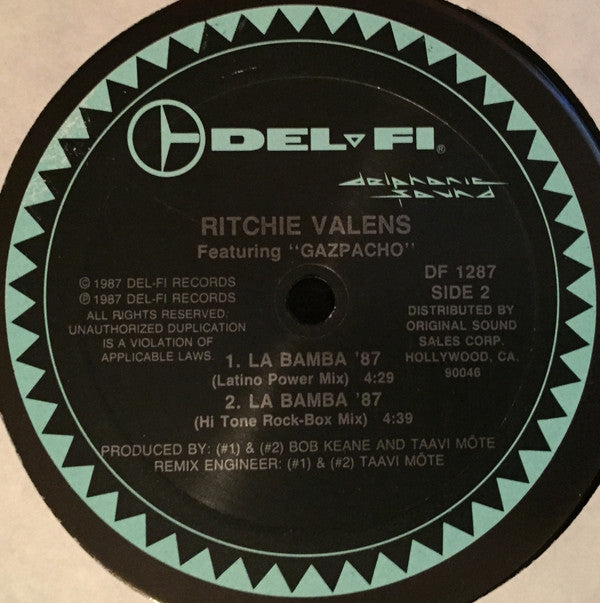 Ritchie Valens : La Bamba '87 (12", Single)