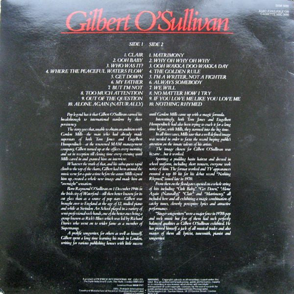 Gilbert O'Sullivan – Alone Again (Naturally) (1972, Vinyl) - Discogs