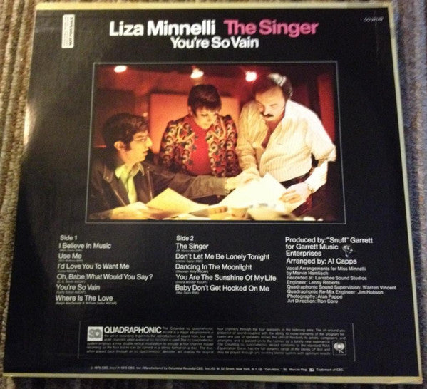 Liza Minnelli : The Singer (LP, Album, Quad)